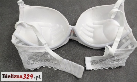 Biały biustonosz miseczka c push up