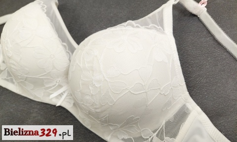 Biustonosz push up jasne ekru