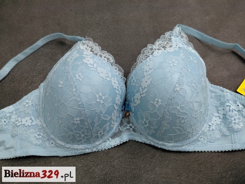 Biustonosz C niebieski koronkowy