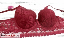 bORDOWY KORONKOWY BIUSTONOSZ