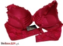 bordowy biustonosz D push up